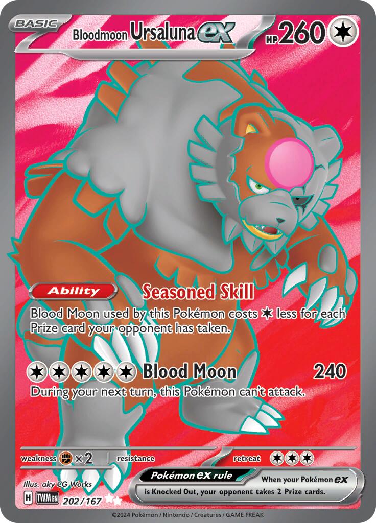 Bloodmoon Ursaluna ex 202/167  - Holofoil SV06 Twilight Masquerade - Ultra Rare
