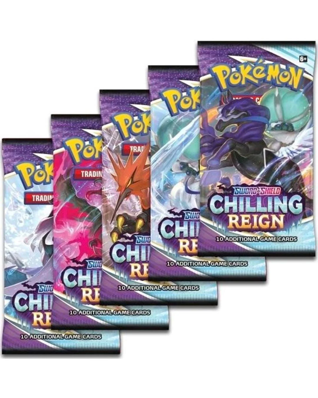 Chilling Reign Booster Pack Art Bundle [Set of 5] | Pokemon TCG