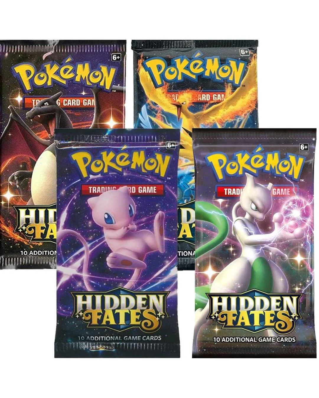 Hidden Fates Booster Pack Art Bundle [Set of 4] | Pokemon TCG