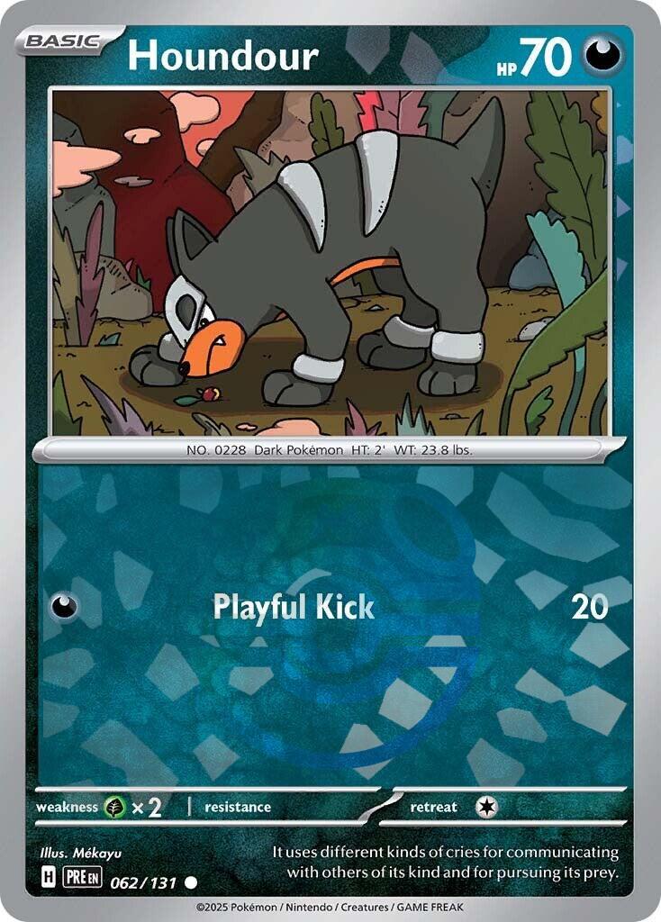 Houndour (Master Ball Pattern) 062/131  - Holofoil SV Prismatic Evolutions - Common