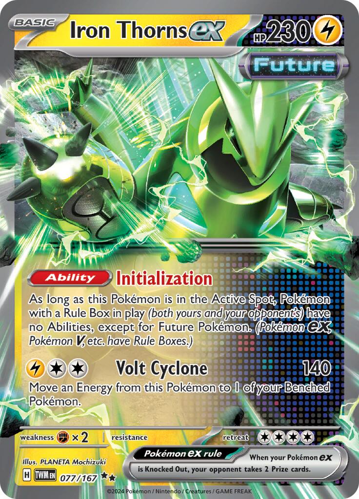 Iron Thorns ex 077/167  - Holofoil SV06 Twilight Masquerade - Double Rare