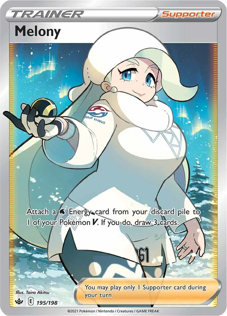 Melony (Full Art) 195/198  - Holofoil SWSH06 Chilling Reign - Ultra Rare