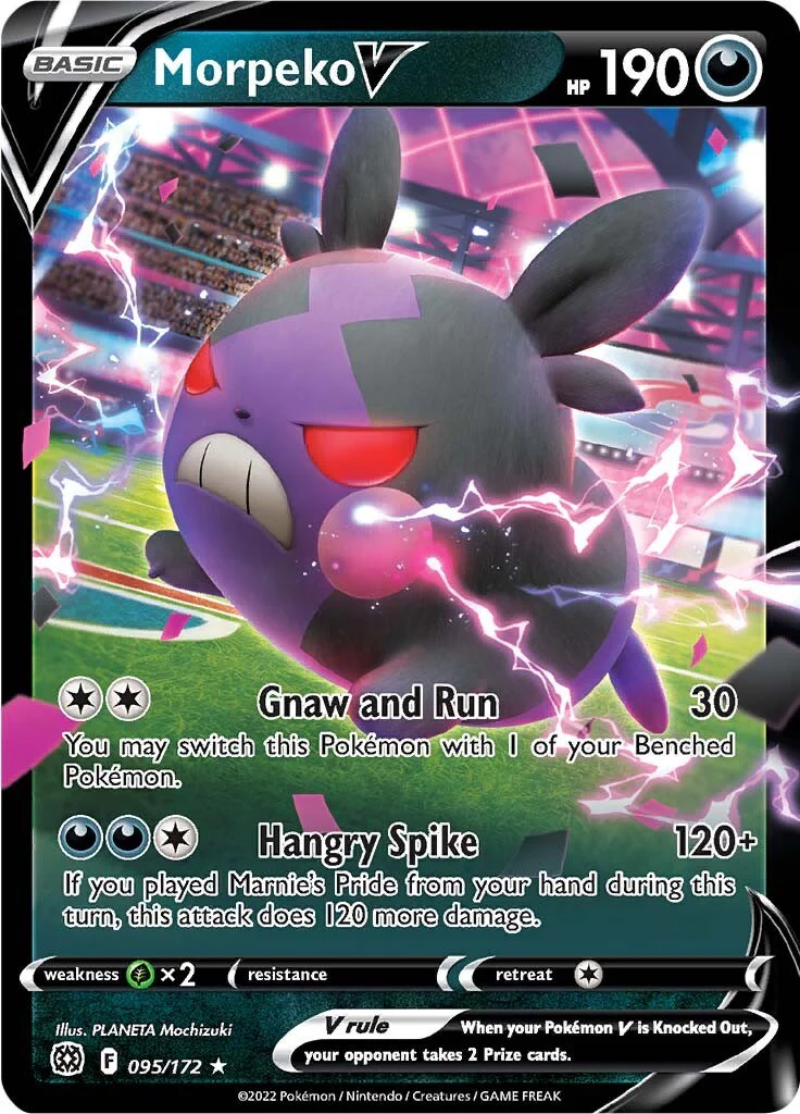Morpeko V 095/172  - Holofoil SWSH09 Brilliant Stars - Ultra Rare
