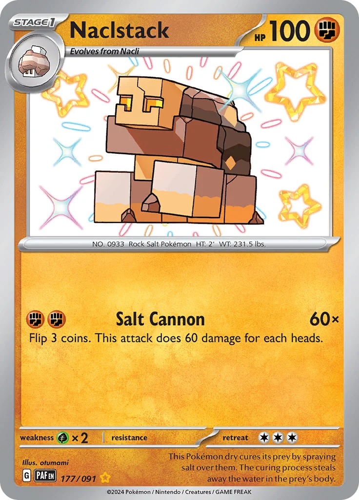 Naclstack 177/091  - Holofoil SV Paldean Fates - Shiny Rare