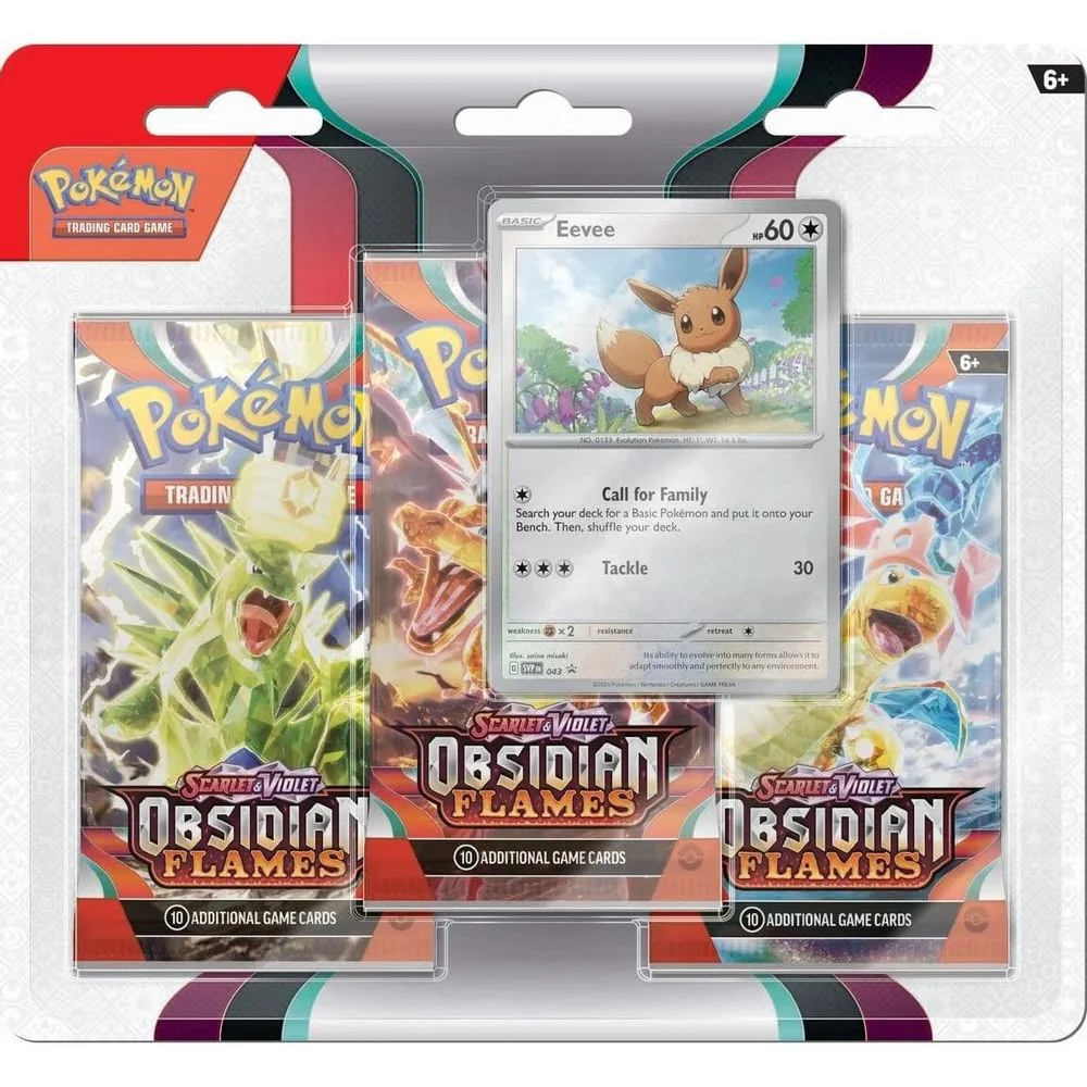 Obsidian Flames 3 Pack Blister [Eevee] | Pokemon TCG