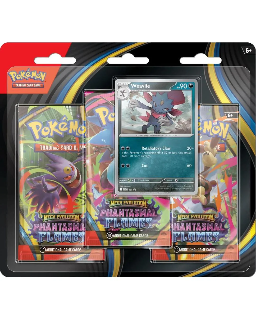 Phantasmal Flames 3 Pack Blister [Weavile] | Pokemon TCG