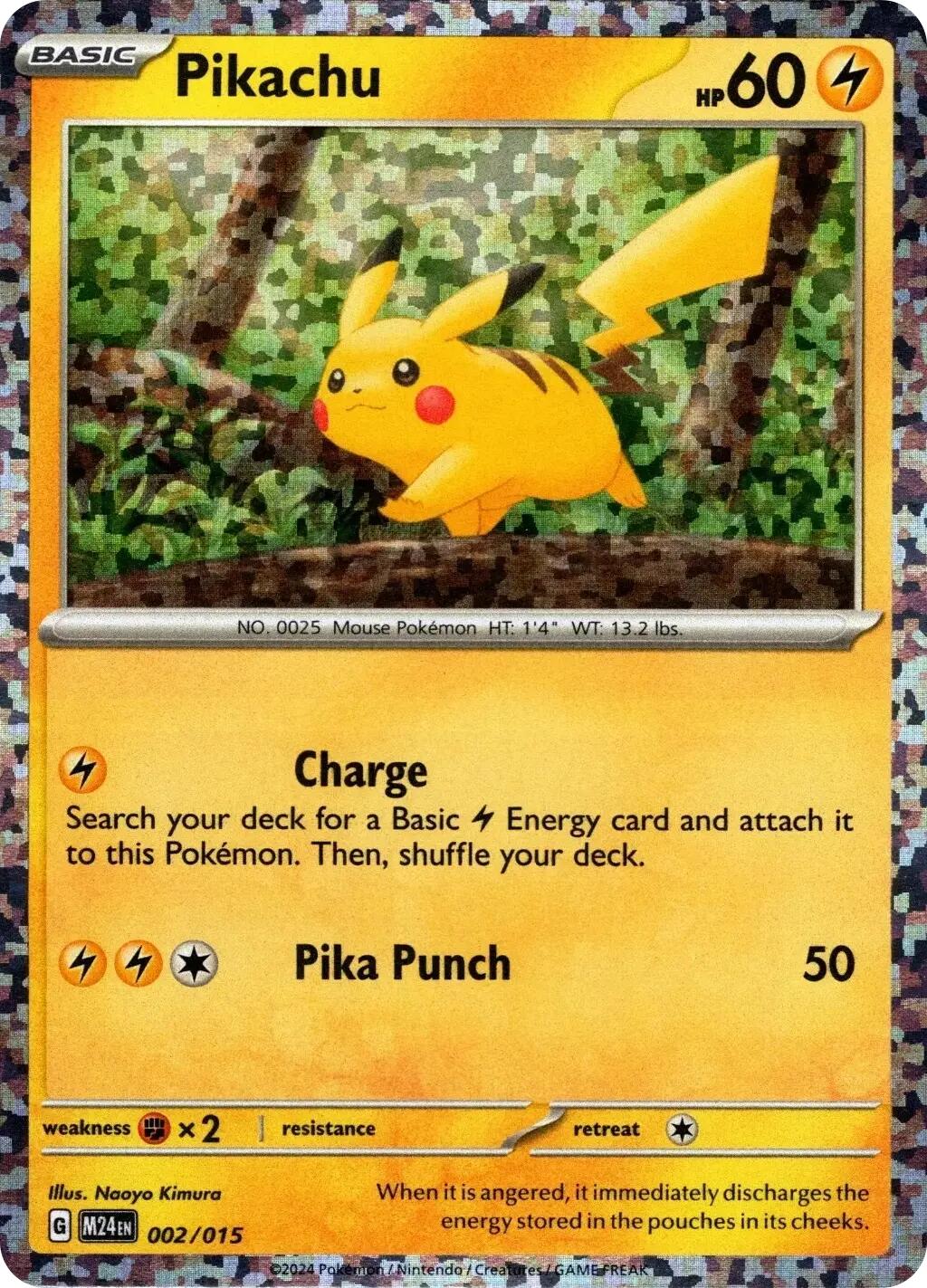 Pikachu 002/015  - Holofoil McDonalds Promos 2024 - Promo