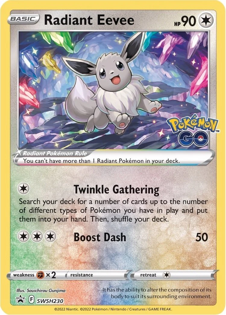 Radiant Eevee SWSH230  - Holofoil SWSH Sword & Shield Promo Cards - Promo