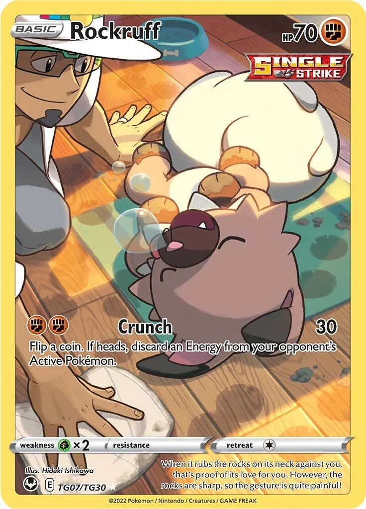 Rockruff TG07/TG30  - Holofoil SWSH12 Silver Tempest Trainer Gallery - Ultra Rare