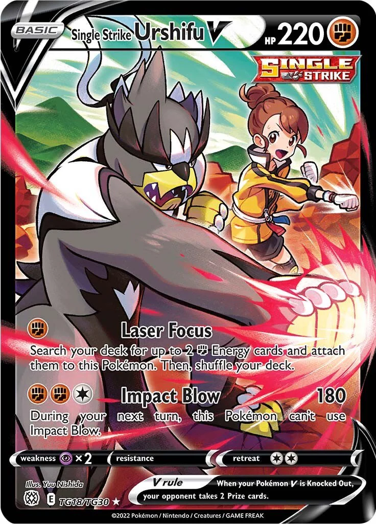 Single Strike Urshifu V TG18/TG30  - Holofoil SWSH09 Brilliant Stars Trainer Gallery - Ultra Rare