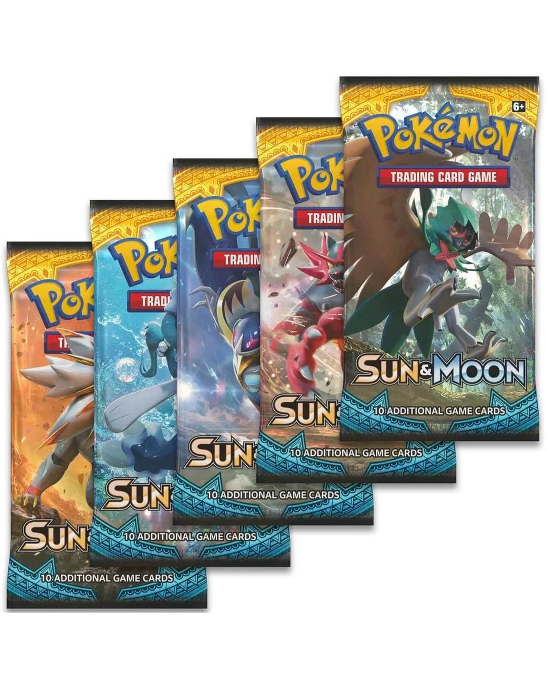Sun & Moon Booster Pack Art Bundle [Set of 5] | Pokemon TCG