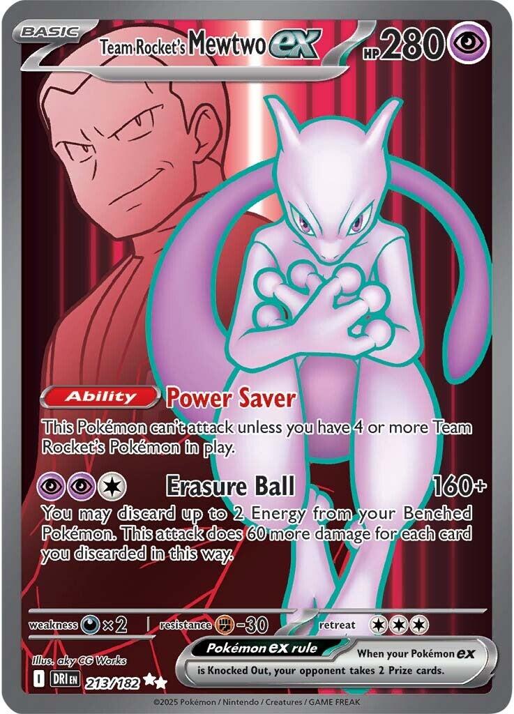 Team Rocket's Mewtwo ex 213/182  - Holofoil SV10 Destined Rivals - Ultra Rare