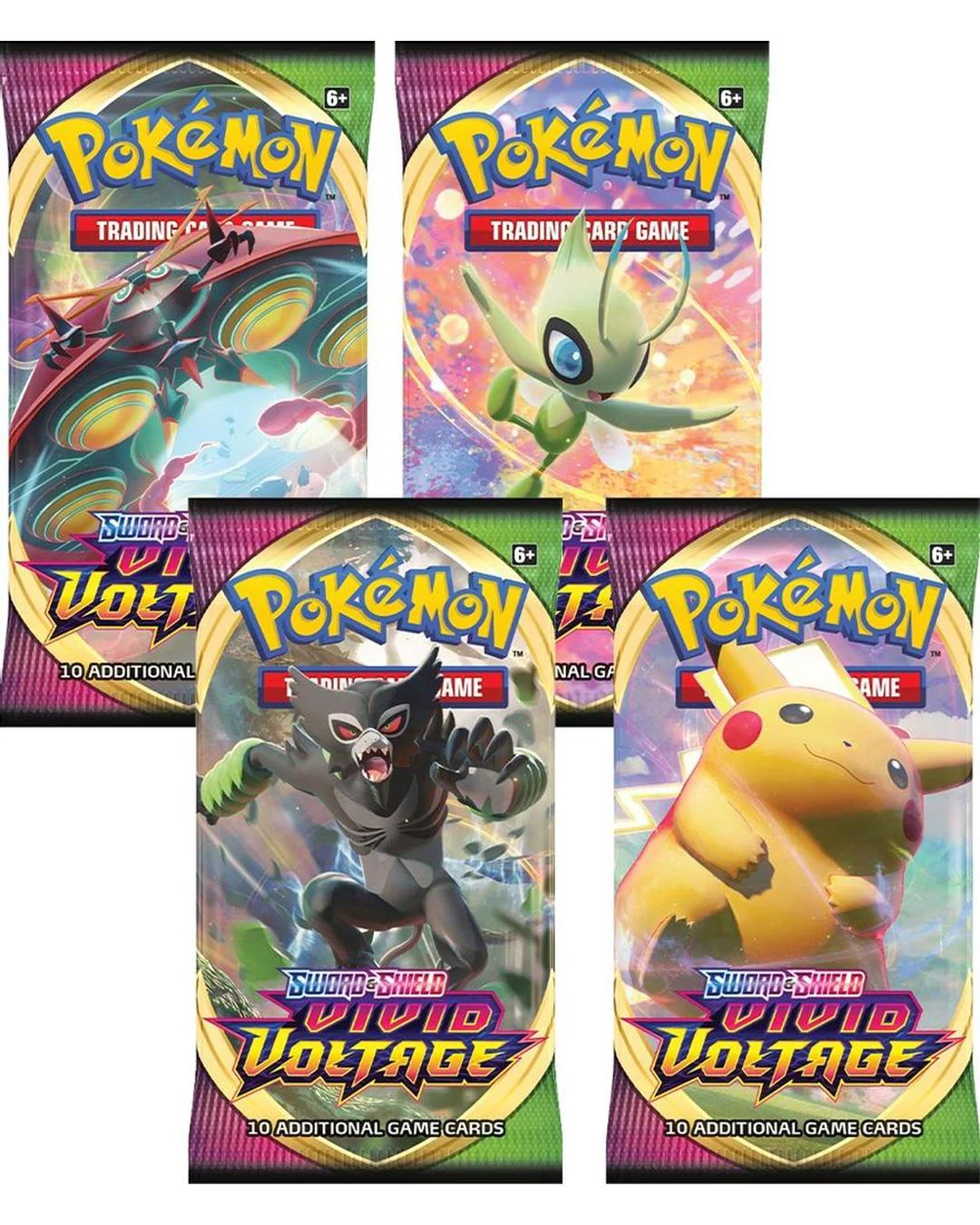 Vivid Voltage Booster Pack Art Bundle [Set of 4] | Pokemon TCG